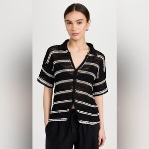 Faithfull The Brand Gioia Handmade Crochet Shirt in Cream – Size XS/S – NWT